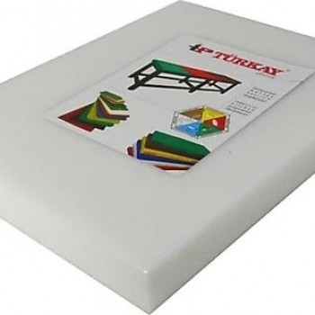 TÜRKAY KESME LEVHASI POLİETİLEN 40*50*4 BEYAZ ALC-325