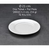 TUVA THERM INTERNATIONAL 21 CM. DÜZ TABAK - BEYAZ-11121- (6 ADET )  ALC-001