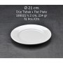 TUVA THERM INTERNATIONAL 21 CM. DÜZ TABAK - BEYAZ-11121- (6 ADET )  ALC-001