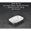 TUVA THERM INTERNATIONAL 14 CM. KARE KAYIK TABAK - BEYAZ-11514- (6 ADET )  ALC-039