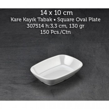 TUVA THERM INTERNATIONAL 14 CM. KARE KAYIK TABAK - BEYAZ-11514- (6 ADET )  ALC-039