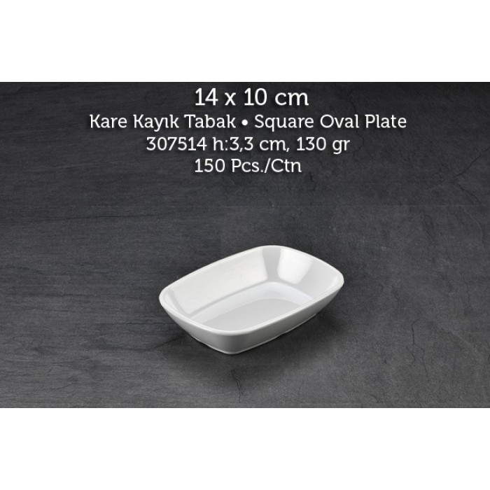 TUVA THERM INTERNATIONAL 14 CM. K. KAYIK TABAK - BEYAZ-11514- (6 ADET )  ALC-039