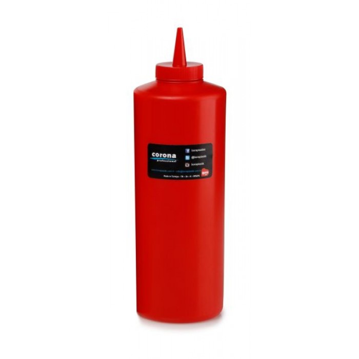 BORA BO2107 KETÇAP MAYONEZ ŞİŞE KAPAKLI 950ML KIRMIZI (2 ADET) ALC-095