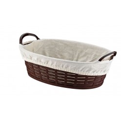 BORA BO666 HASIR DESENLİ EKMEK SEPETİ OVAL 28CM BEZ KAPLI (1ADET)  ALC-100